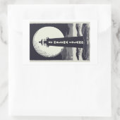 セントヘレナアイランドミシガンライトハウスムーン 長方形シール (バッグ)