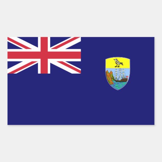 セントヘレナ国旗。イギリス、イギリス海外 長方形シール (正面)