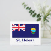 セントヘレナ国旗（名前あり） ポストカード (スタンド正面)