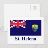 セントヘレナ国旗（名前あり） ポストカード (正面/裏面)