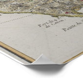 セントヘレナ島の地図 ポスター (角)