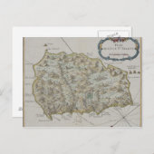 セントヘレナ島の地図 ポストカード (正面/裏面)