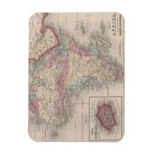 セントヘレナ島を持つアフリカの地図 マグネット (縦)