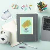 セントヘレナ英国海外領土地図 シール (iPadカバー)