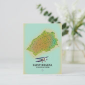 セントヘレナ英海外地図 ポストカード (スタンド正面)