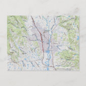 セントヘレナ、カリフォルニアの地図 ポストカード (正面)