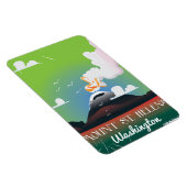 セントヘレンズ山のビンテージな旅行ポスター マグネット (右側)