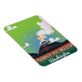 セントヘレンズ山のヴィンテージ旅行ポスター マグネット (右側)