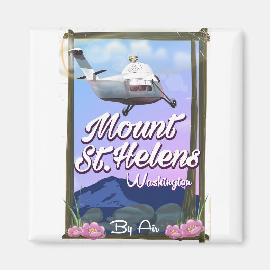セントヘレンズ山 ワシントン州 旅行ポスター マグネット (正面)