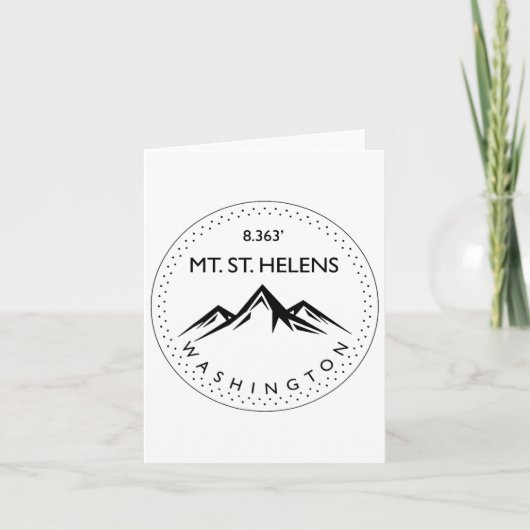 セントヘレンズ山 ワシントン 登山 ハイキング カード (正面)