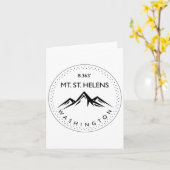 セントヘレンズ山 ワシントン 登山 ハイキング カード (黄色い花)