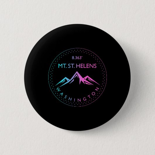 セントヘレンズ山 ワシントン 登山 ハイキング 服 缶バッジ (正面)