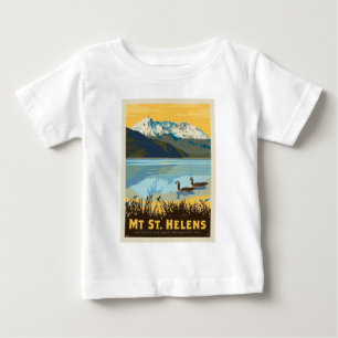 セントヘレン山 ワシントン ベビーTシャツ