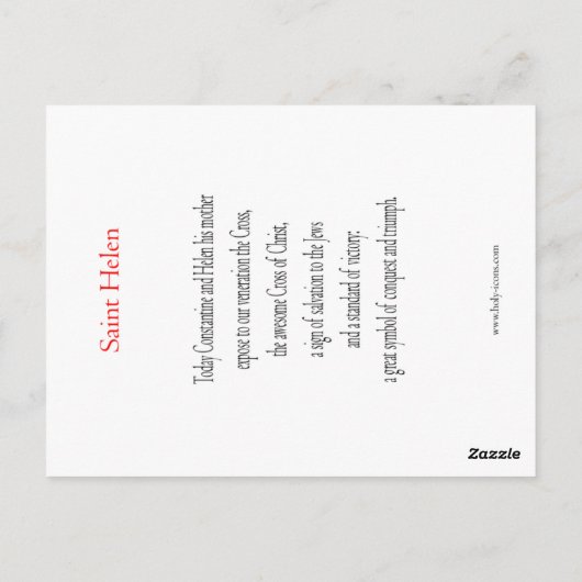 セントヘレン祈りの言葉カード ポストカード (裏面)
