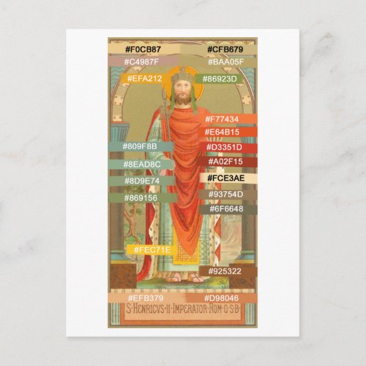 セントヘンリーII皇帝(BBS 10)のカラーパレット ポストカード (正面)