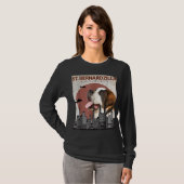 セントベルナルジラサンおもしろいベルナール愛犬家ス Tシャツ (正面フル)