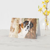 セントベルナードグリーティングカード カード (黄色い花)