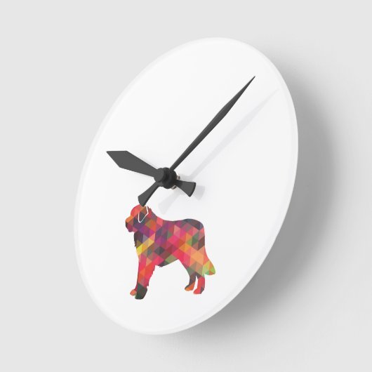 セントベルナードジオシルエット数々の ラウンド壁時計 (傾斜)