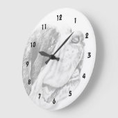 セントベルナード犬術 ラージ壁時計 (傾斜)