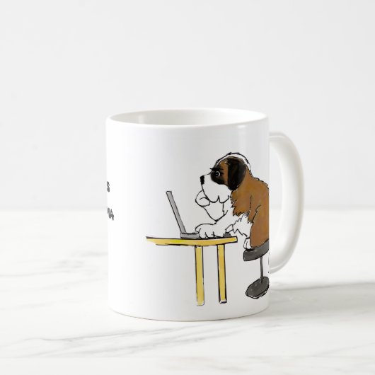 セントベルナード・ムグスロバーズのソーシャルメディア コーヒーマグカップ (正面右)