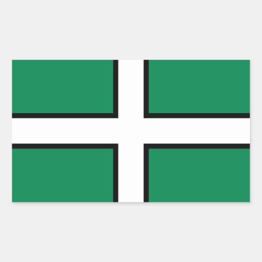 セントペトロック国旗/デボン国旗 長方形シール (正面)