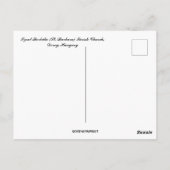 セントボルバラパリシュチャーチドロッグハンガリーデザイン ポストカード (裏面)