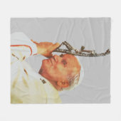 セントポープジョンポールII フリースブランケット (正面(横))