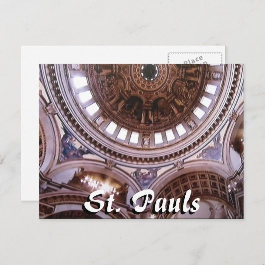 セントポーラス大聖堂インテリアロンドンポストカード ポストカード (正面/裏面)