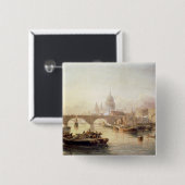 セントポールのカテドラルおよびロンドン橋 缶バッジ (正面&裏面)