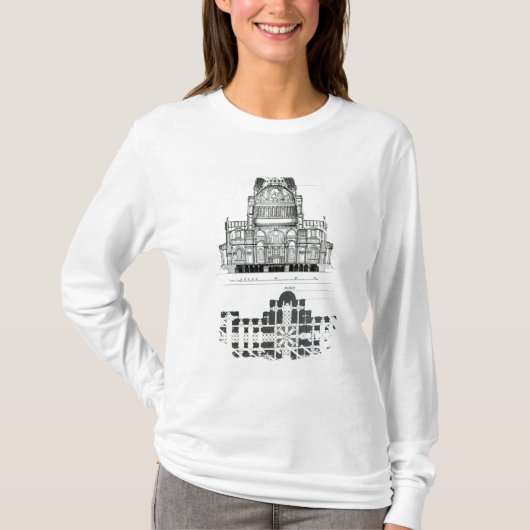 セントポールのカテドラルの横断面 Tシャツ (正面)