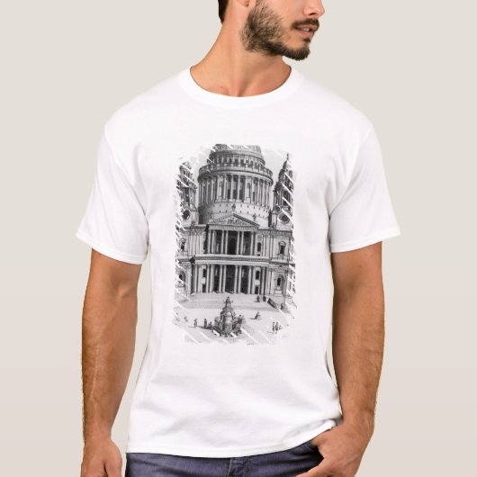 セントポールのカテドラルの西の見通し Tシャツ (正面)