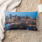 セントポールのスカイラインと夜景 ランバークッション (ブランケット)