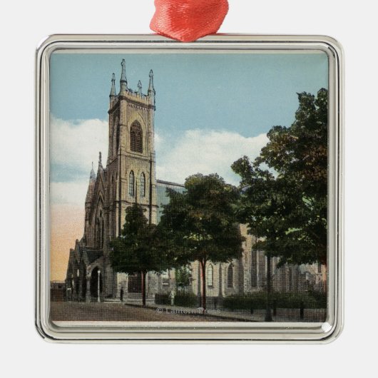 セントポールの教会の外観 メタルオーナメント (正面)
