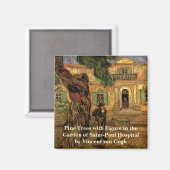 セントポールの松の木ビンセント・ヴァン・ゴッホ マグネット (正面/裏面)