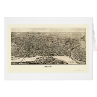 セントポールのMNのパノラマ式の地図- 1906年