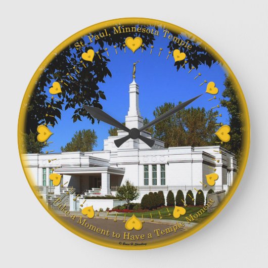 セントポールのMNの寺院の時計 ラージ壁時計 (正面)