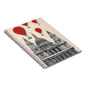 セントポールス大聖堂と赤い熱気球 ノートブック (右側)