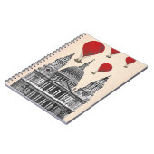 セントポールス大聖堂と赤い熱気球 ノートブック (左側)