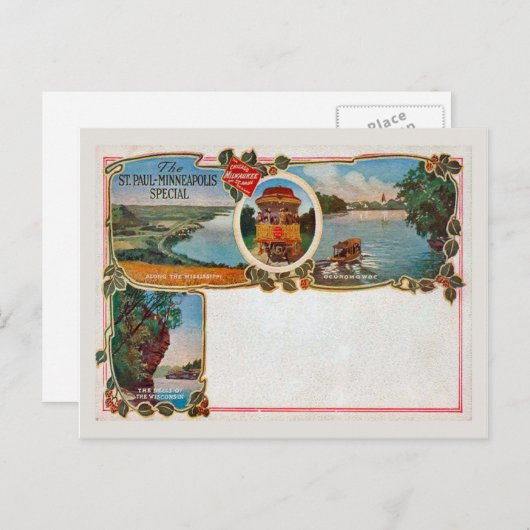セントポールミネアポリス1908年スペシャル ポストカード (正面/裏面)