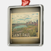セントポールミネソタのオーナメントのヴィンテージ旅行St メタルオーナメント (左)