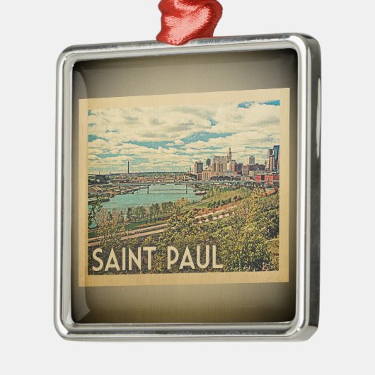 セントポールミネソタのオーナメントのヴィンテージ旅行St メタルオーナメント (左)