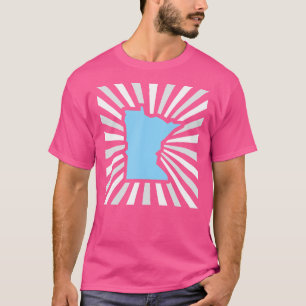 セントポールミネソタブルーとホワイトカラーバーストグラフ Tシャツ