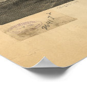 セントポールミネソタ1887アンティークパノラママップ ポスター (角)