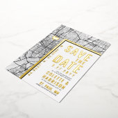 セントポールラブロケーター |結婚式の日付の保存 箔招待状 (回転した状態)