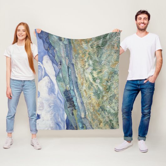 セントポールヴィンセント・ヴァン・ゴッホの後ろの風景 フリースブランケット (インサイチュ)