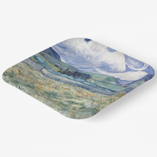 セントポールヴィンセント・ヴァン・ゴッホの後ろの風景 ペーパープレート (傾斜あり)