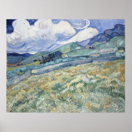 セントポールヴィンセント・ヴァン・ゴッホの後ろの風景 ポスター