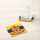 セントポール国旗、ミネソタスクエア紙コースター スクエアペーパーコースター (インサイチュ)