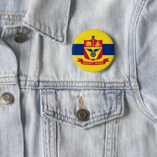 セントポール国旗、ミネソタ州ボタン 缶バッジ (インサイチュ)