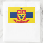 セントポール国旗、ミネソタ長方形ステッカー 長方形シール (バッグ)